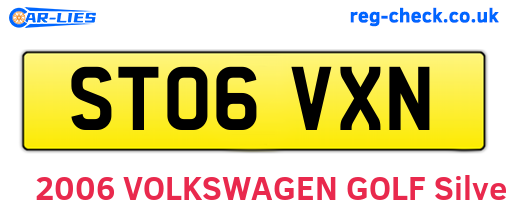 ST06VXN are the vehicle registration plates.