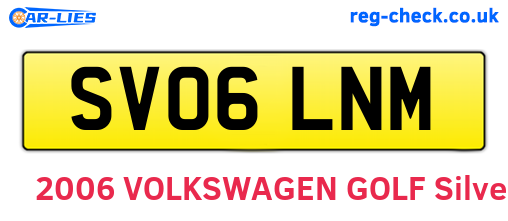 SV06LNM are the vehicle registration plates.