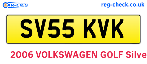 SV55KVK are the vehicle registration plates.