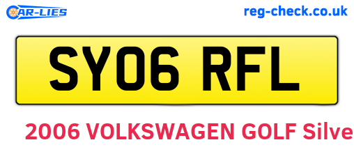 SY06RFL are the vehicle registration plates.