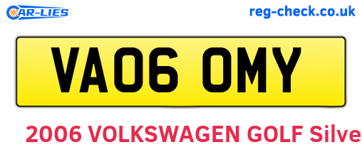 VA06OMY are the vehicle registration plates.