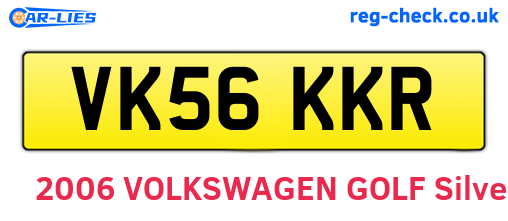 VK56KKR are the vehicle registration plates.