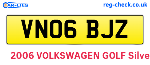 VN06BJZ are the vehicle registration plates.