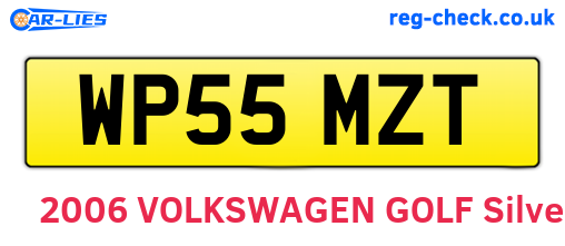 WP55MZT are the vehicle registration plates.