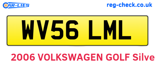 WV56LML are the vehicle registration plates.