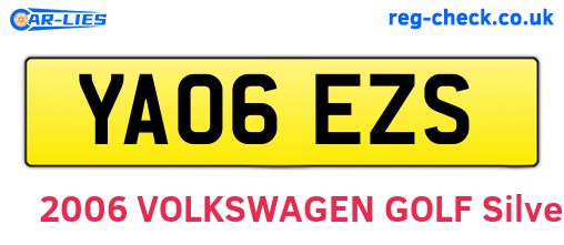 YA06EZS are the vehicle registration plates.