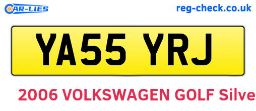 YA55YRJ are the vehicle registration plates.