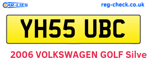 YH55UBC are the vehicle registration plates.
