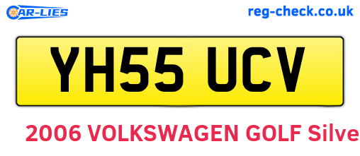 YH55UCV are the vehicle registration plates.