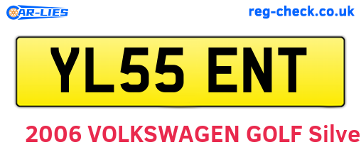 YL55ENT are the vehicle registration plates.