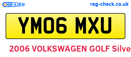YM06MXU are the vehicle registration plates.