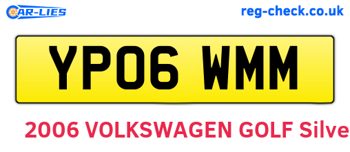 YP06WMM are the vehicle registration plates.
