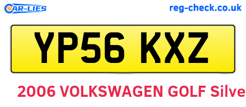 YP56KXZ are the vehicle registration plates.