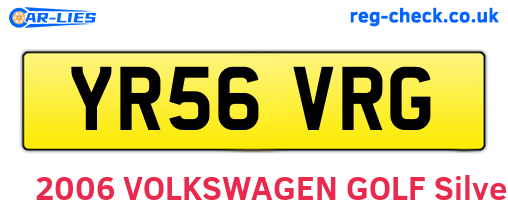 YR56VRG are the vehicle registration plates.