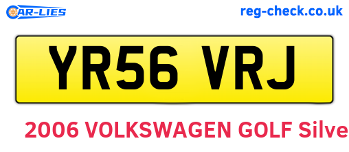 YR56VRJ are the vehicle registration plates.