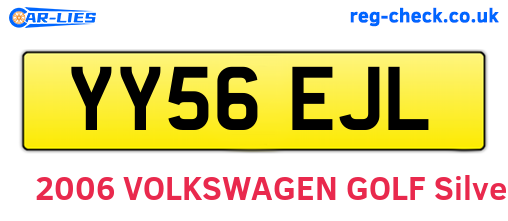 YY56EJL are the vehicle registration plates.