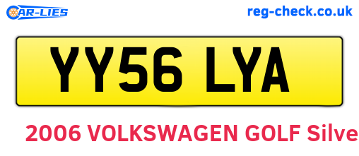 YY56LYA are the vehicle registration plates.