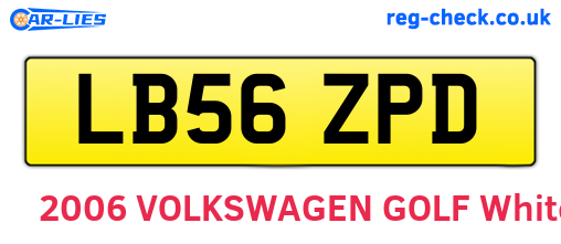LB56ZPD are the vehicle registration plates.