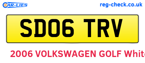SD06TRV are the vehicle registration plates.