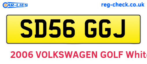 SD56GGJ are the vehicle registration plates.