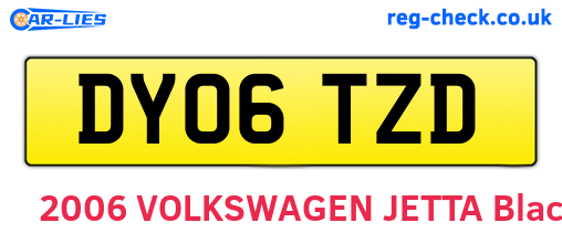 DY06TZD are the vehicle registration plates.