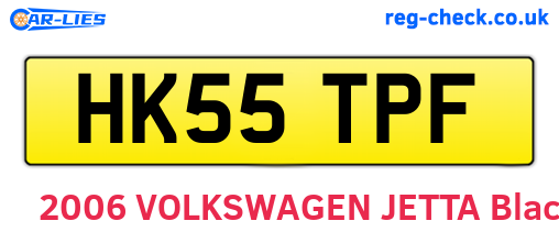 HK55TPF are the vehicle registration plates.