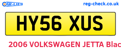 HY56XUS are the vehicle registration plates.