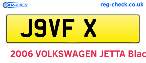 J9VFX are the vehicle registration plates.