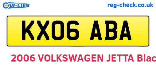 KX06ABA are the vehicle registration plates.