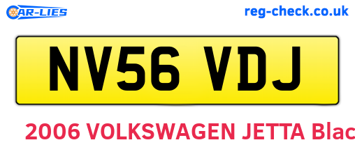NV56VDJ are the vehicle registration plates.