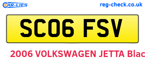 SC06FSV are the vehicle registration plates.