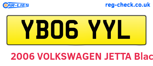 YB06YYL are the vehicle registration plates.