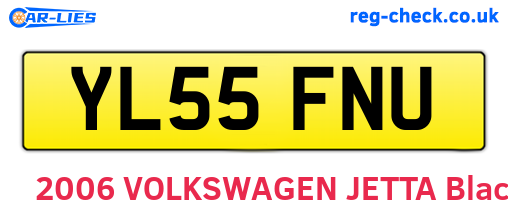 YL55FNU are the vehicle registration plates.