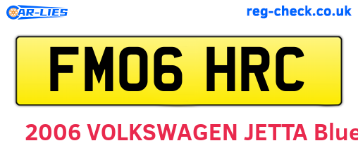 FM06HRC are the vehicle registration plates.