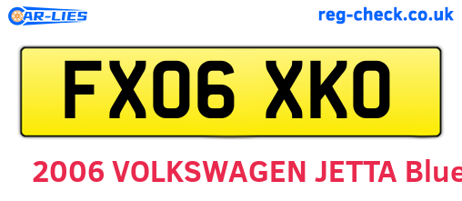 FX06XKO are the vehicle registration plates.