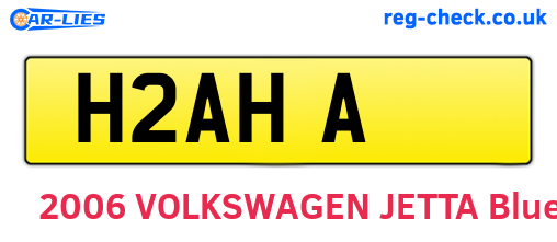 H2AHA are the vehicle registration plates.