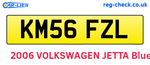 KM56FZL are the vehicle registration plates.
