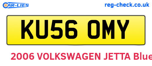 KU56OMY are the vehicle registration plates.