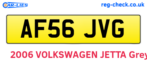 AF56JVG are the vehicle registration plates.