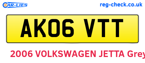 AK06VTT are the vehicle registration plates.