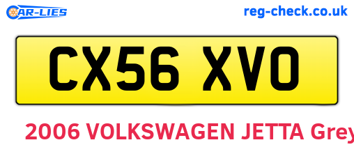CX56XVO are the vehicle registration plates.