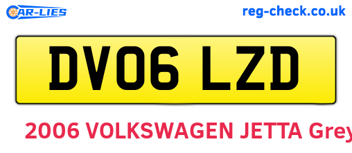 DV06LZD are the vehicle registration plates.