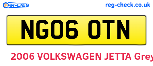 NG06OTN are the vehicle registration plates.