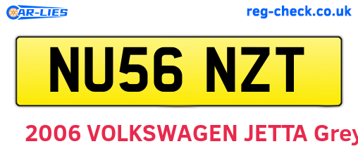 NU56NZT are the vehicle registration plates.