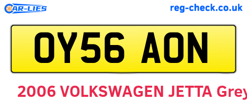 OY56AON are the vehicle registration plates.