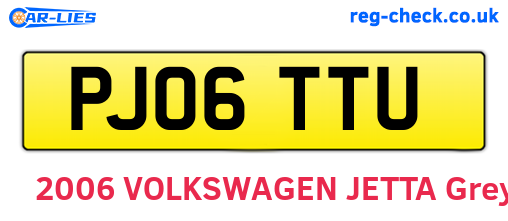 PJ06TTU are the vehicle registration plates.