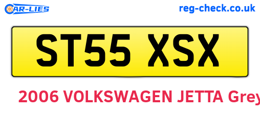 ST55XSX are the vehicle registration plates.