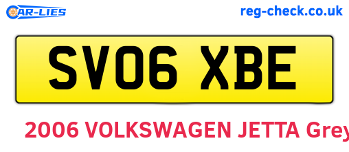SV06XBE are the vehicle registration plates.