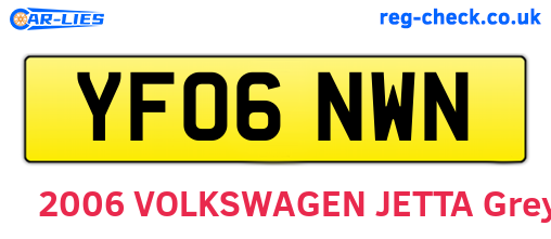 YF06NWN are the vehicle registration plates.