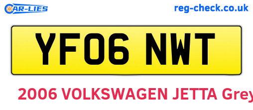 YF06NWT are the vehicle registration plates.
